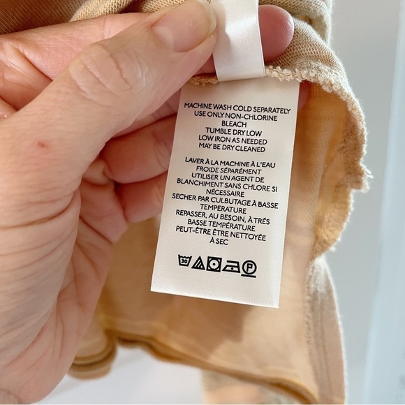 Free People We the Free Long Sleeve Striped Rolled Hem Cotton Blend Crewneck Top - Picture 4 of 6